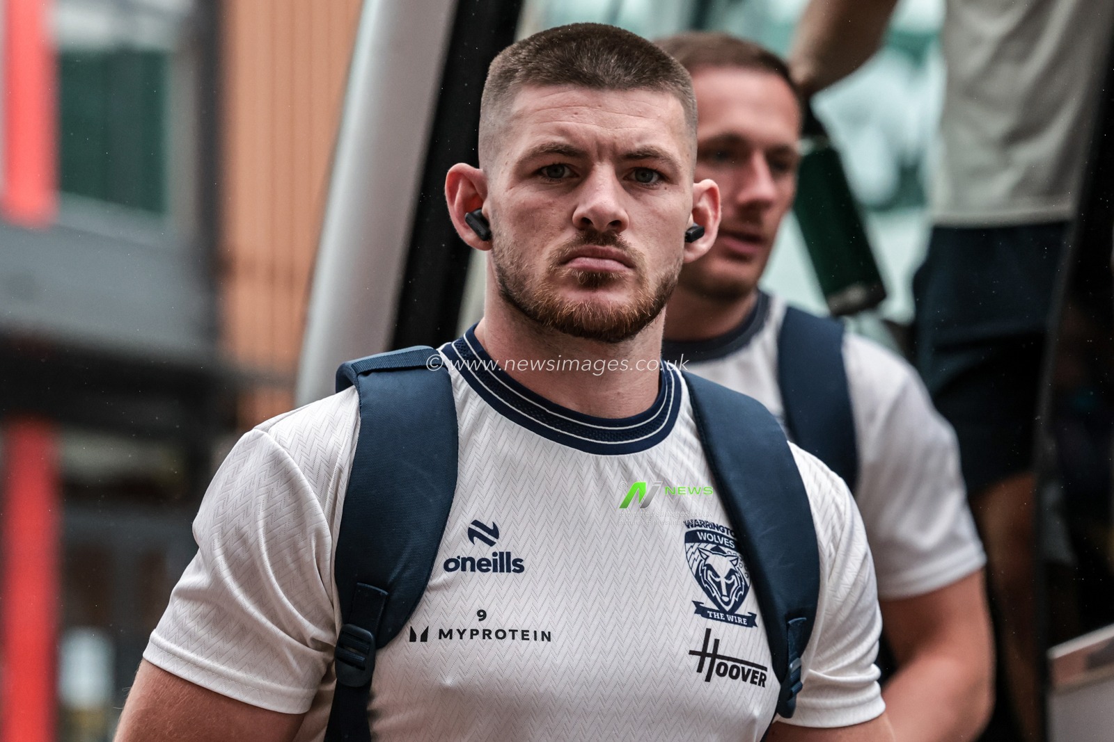 Danny Walker of Warrington Wolves arrives during the Betfred Super League round 20 match Leigh Leopards vs Warrington Wolves at Leigh Sports Village, Leigh, United Kingdom on 25 July 2026

(Photo by Alfie Cosgrove/News Images)