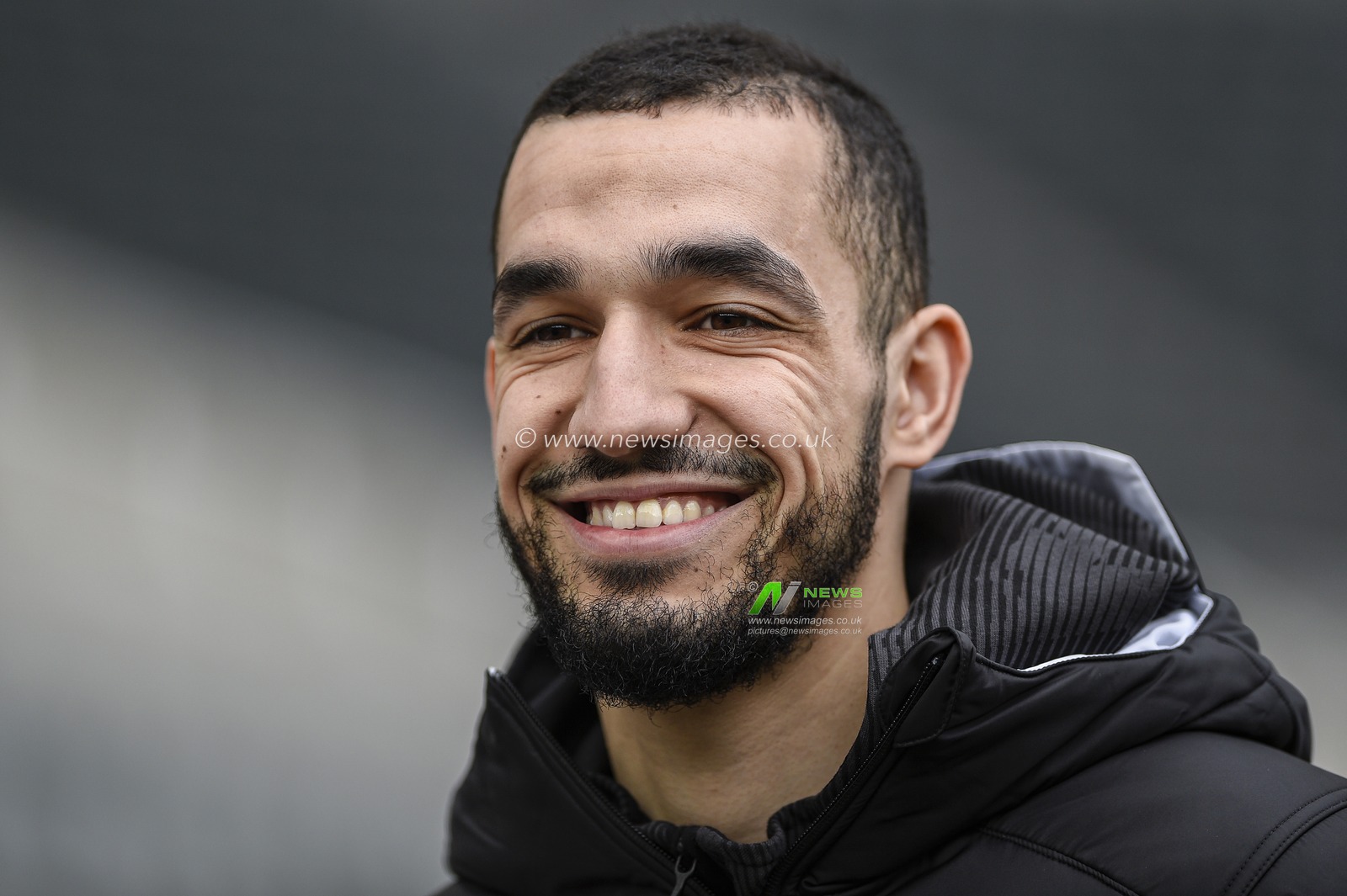 1st February 2020, St. James's Park, Newcastle, England; Premier League, Newcastle United v Norwich City : Nabil Bentaleb (42) of Newcastle United arrives at St. James' Park
