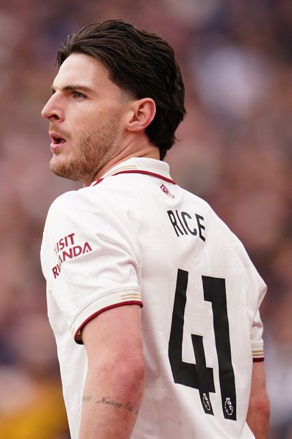 Declan Rice of Arsenal during the Premier League match West Ham United vs Arsenal at London Stadium, London, United Kingdom on 10 May 2026

(Photo by Harvey Murphy/News Images)