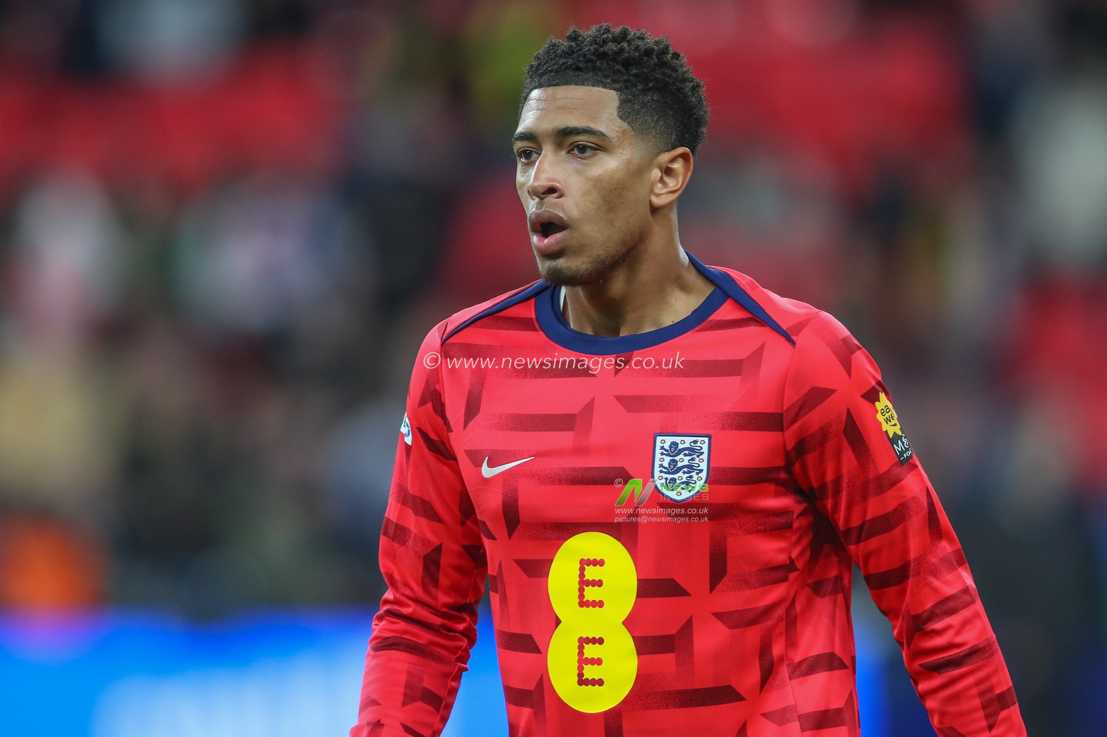 Jude Bellingham of England in the pregame warmup session during the International Friendly match England vs Brazil at Wembley Stadium, London, United Kingdom, 23rd March 2024

(Photo by Gareth Evans/News Images)