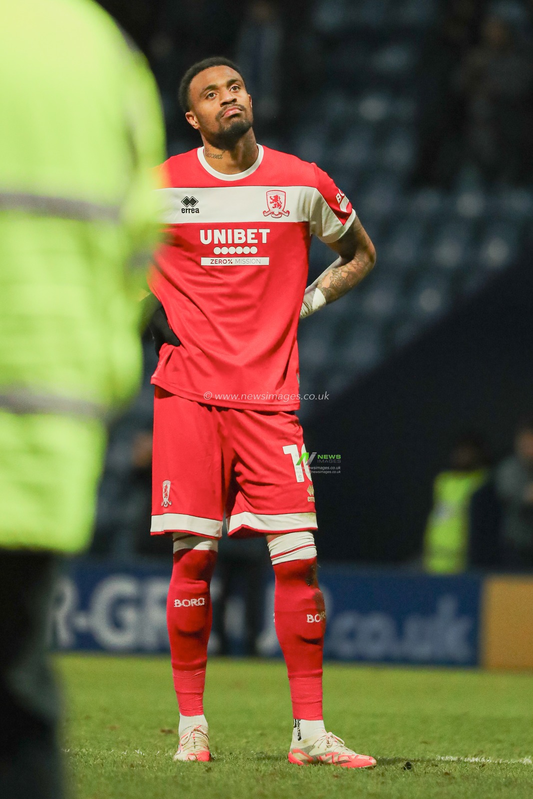 Delano Burgzorg of Middlesbrough upset after 2-1 defeat after the Sky Bet Championship match Preston North End vs Middlesbrough at Deepdale, Preston, United Kingdom, 25th January 2025

(Photo by Jorge Horsted/News Images)