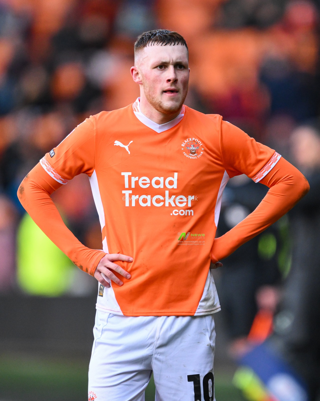 Sonny Carey of Blackpool during the Sky Bet League 1 match Blackpool vs Leyton Orient at Bloomfield Road, Blackpool, United Kingdom, 15th March 2025

(Photo by Craig Thomas/News Images)