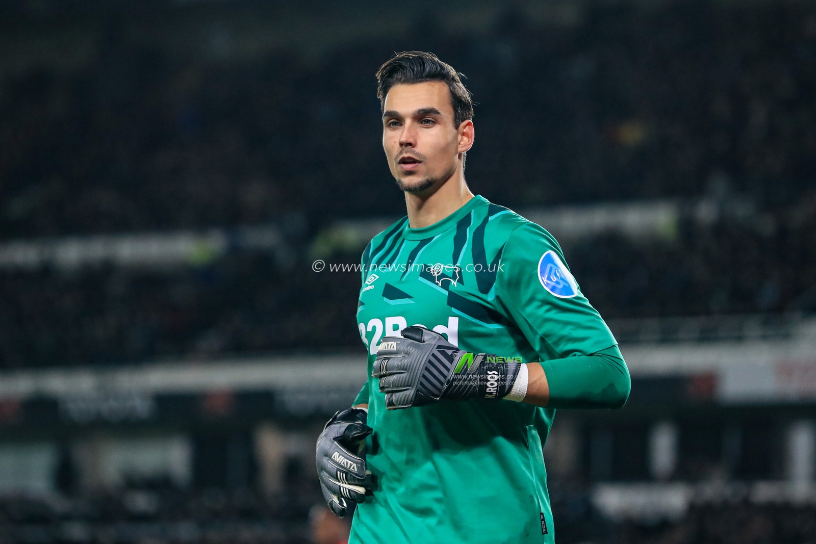 5th March 2020, Pride Park Stadium, Derby, England; Emirates FA Cup 5th Round, Derby County v Manchester United : Kelle Roos (21) of Derby County during the game