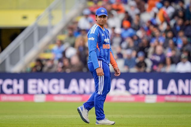 Vaibhav Sooryavanshi of India during the Second Vitality T20 International match England vs India at Old Trafford, Manchester, United Kingdom on 04 July 2026

(Photo by Maynard Manyowa/News Images)