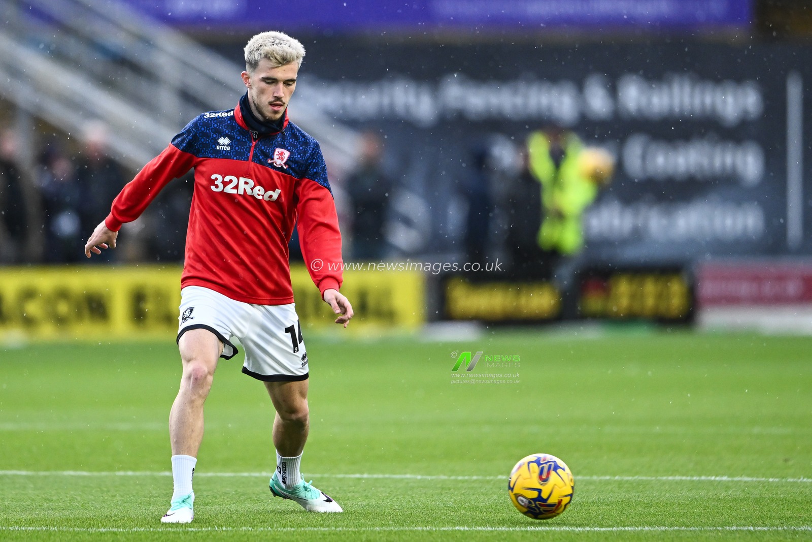 Alex Gilbert #14 of Middlesbrough during the pre-game warmup ahead of the Sky Bet Championship match Plymouth Argyle vs Middlesbrough at Home Park, Plymouth, United Kingdom, 4th November 2023

(Photo by Craig Thomas/News Images)