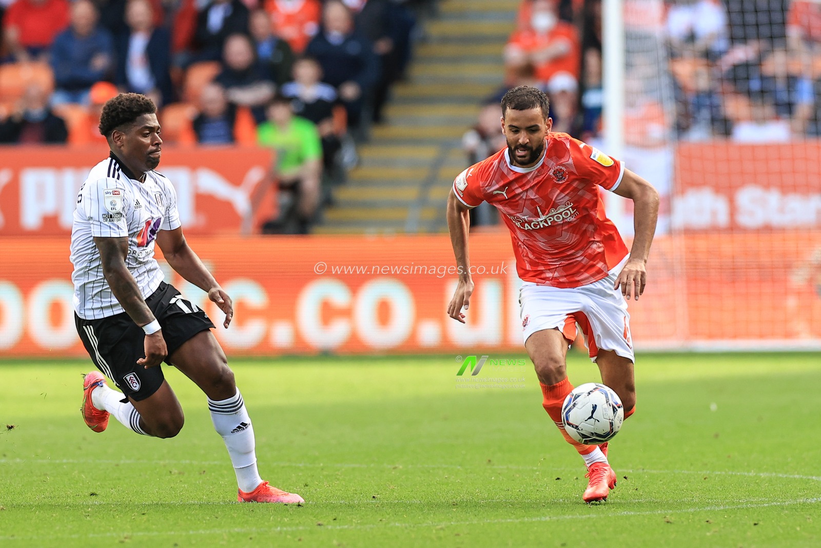 Kevin Stewart #6 of Blackpool in action during the game