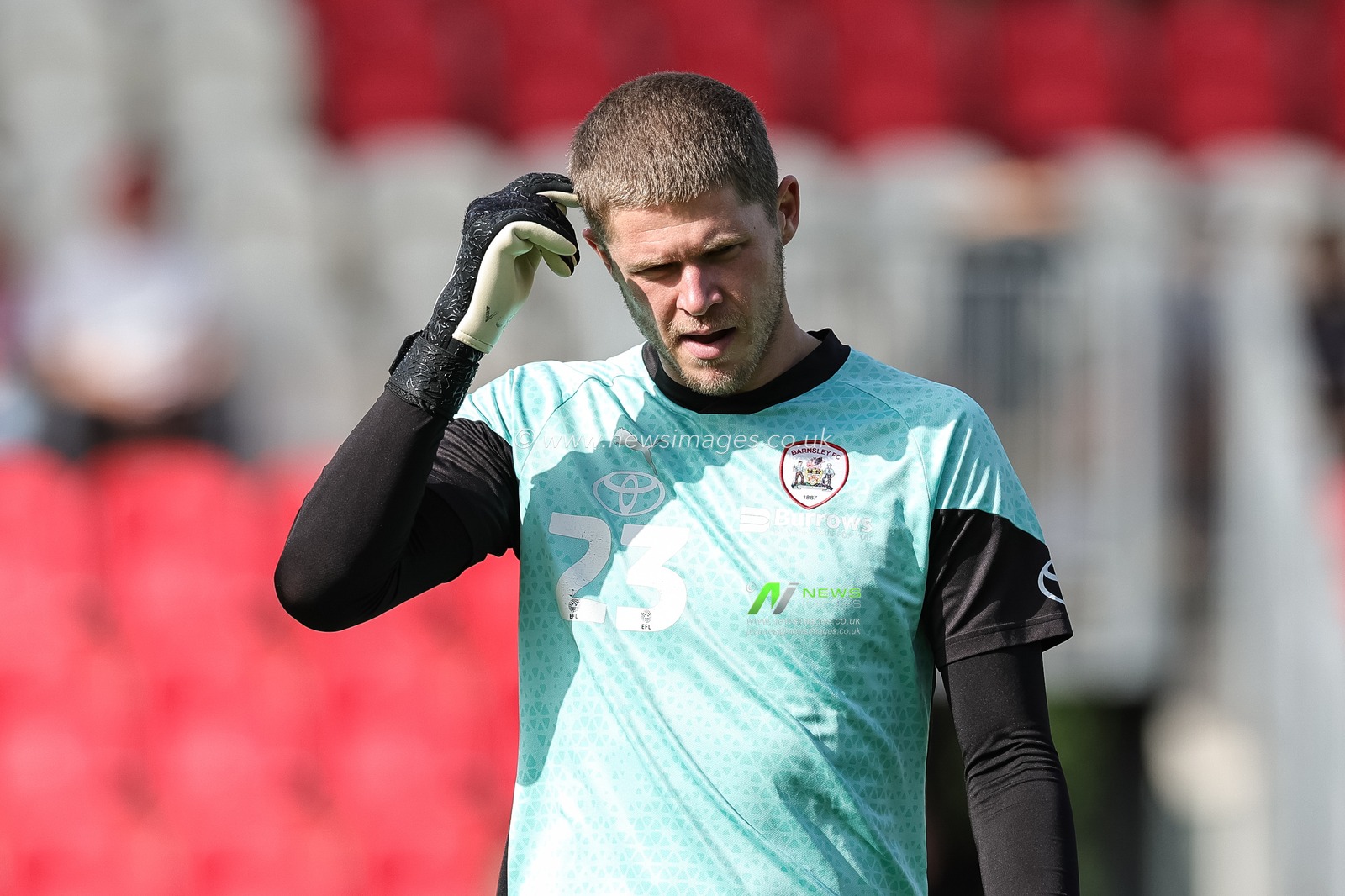 Ben Killip #23 of Barnsley in the pregame warmup session during the Sky Bet League 1 match Exeter City vs Barnsley at St James' Park, Exeter, United Kingdom, 7th October 2023

(Photo by Mark Cosgrove/News Images)
