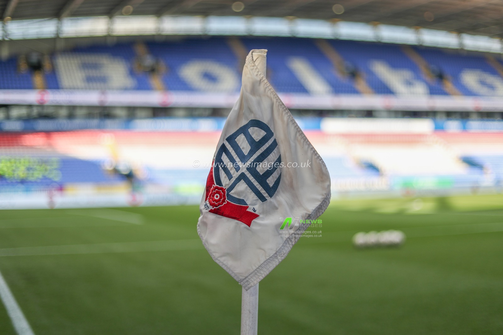 A general view of the Toughsheet Community Stadium during the Sky Bet League 1 Play-offs Semi-final second leg match Bolton Wanderers vs Barnsley at Toughsheet Community Stadium, Bolton, United Kingdom, 7th May 2024

(Photo by Alfie Cosgrove/News Images)