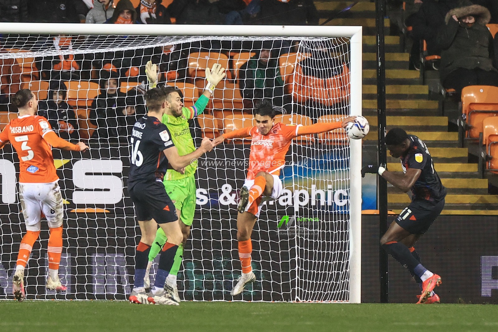 Elijah Adebayo #11 of Luton Town scores to make it 0-2
