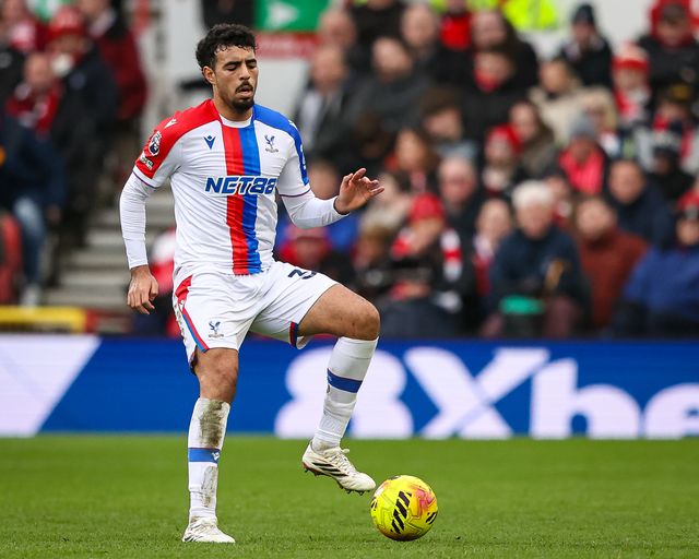 Chadi Riad of Crystal Palace makes a run with the ball  during the Premier League match Nottingham Forest vs Crystal Palace at City Ground, Nottingham, United Kingdom, 1st February 2026

(Photo by Alfie Cosgrove/News Images)