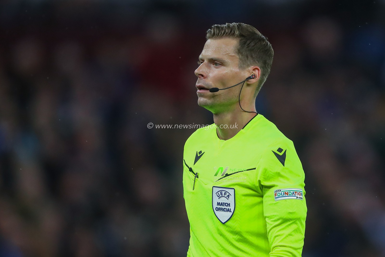 Referee Urs Schnyder during the UEFA Europa Conference League match Aston Villa vs HÅ K Zrinjski Mostar at Villa Park, Birmingham, United Kingdom, 5th October 2023

(Photo by Gareth Evans/News Images)