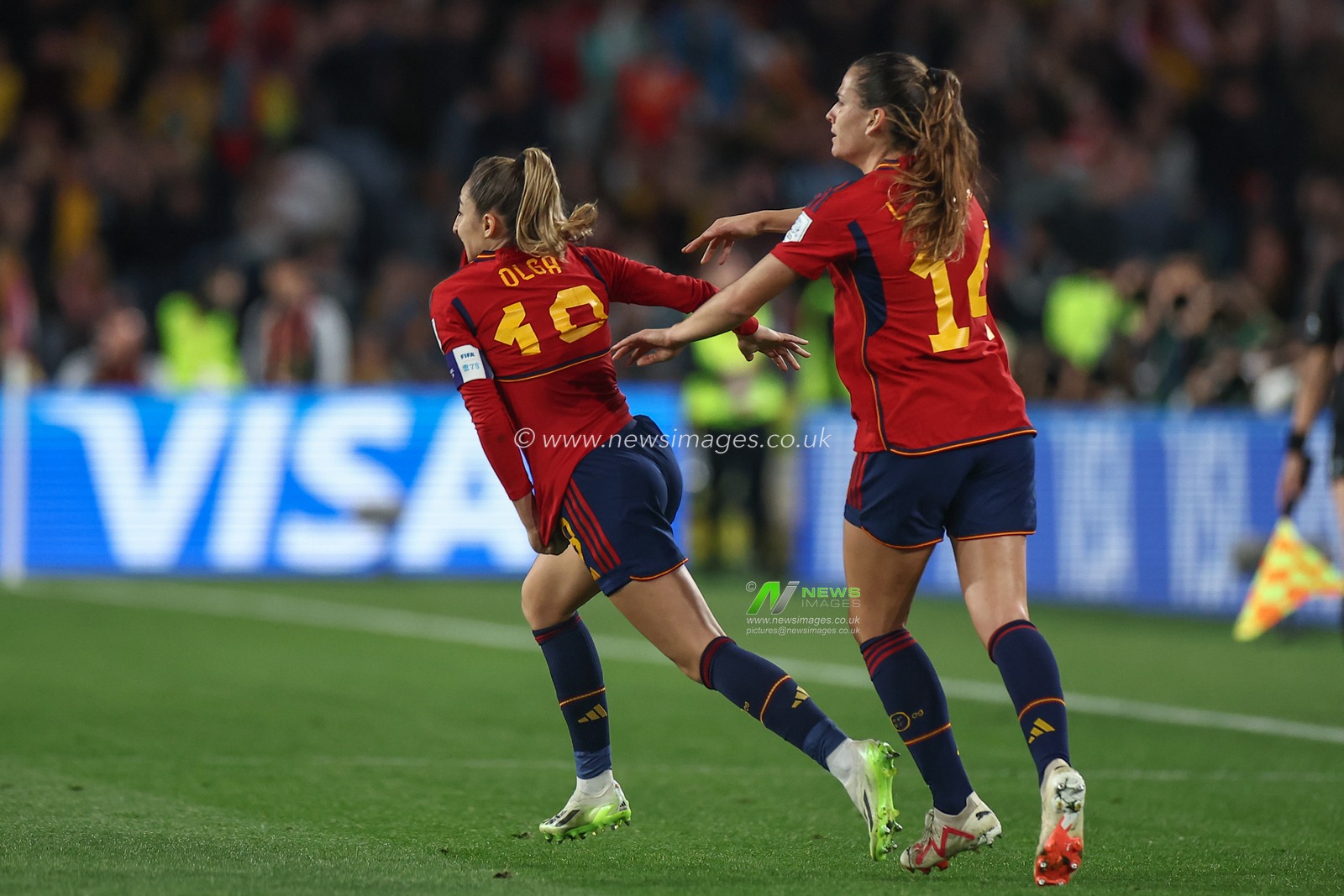 Olga Carmona #19 of Spain celebrates her goal to make it 1-0 during the FIFA Women's World Cup 2023 Final match Spain Women vs England Women at Stadium Australia, Sydney, Australia, 20th August 2023

(Photo by Patrick Hoelscher/News Images)