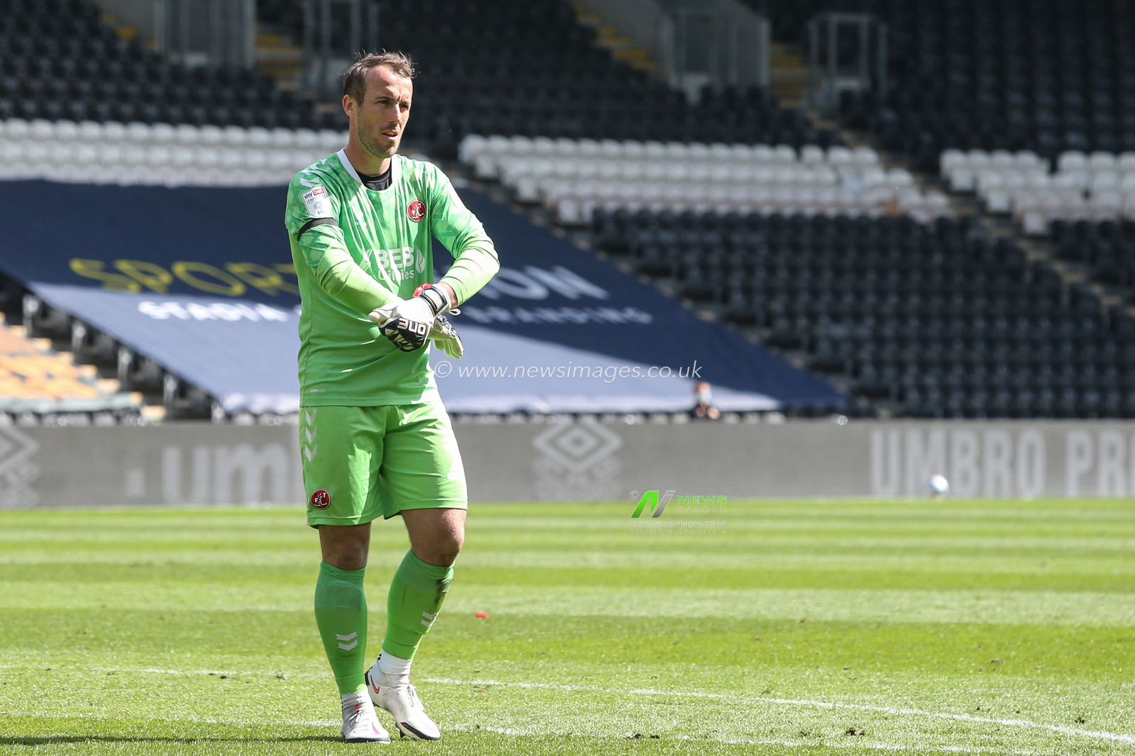 Alex Cairns #21 of Fleetwood Town during the game