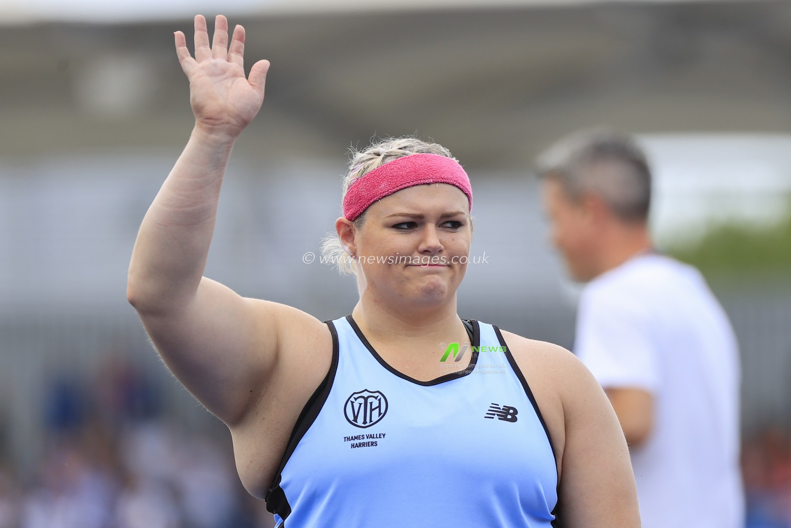 Amelia Stickler after competing in the womenâ€™s shot put during the UK Athletics Championships at Manchester Regional Arena, Manchester, United Kingdom, 9th July 2023

(Photo by Conor Molloy/News Images)