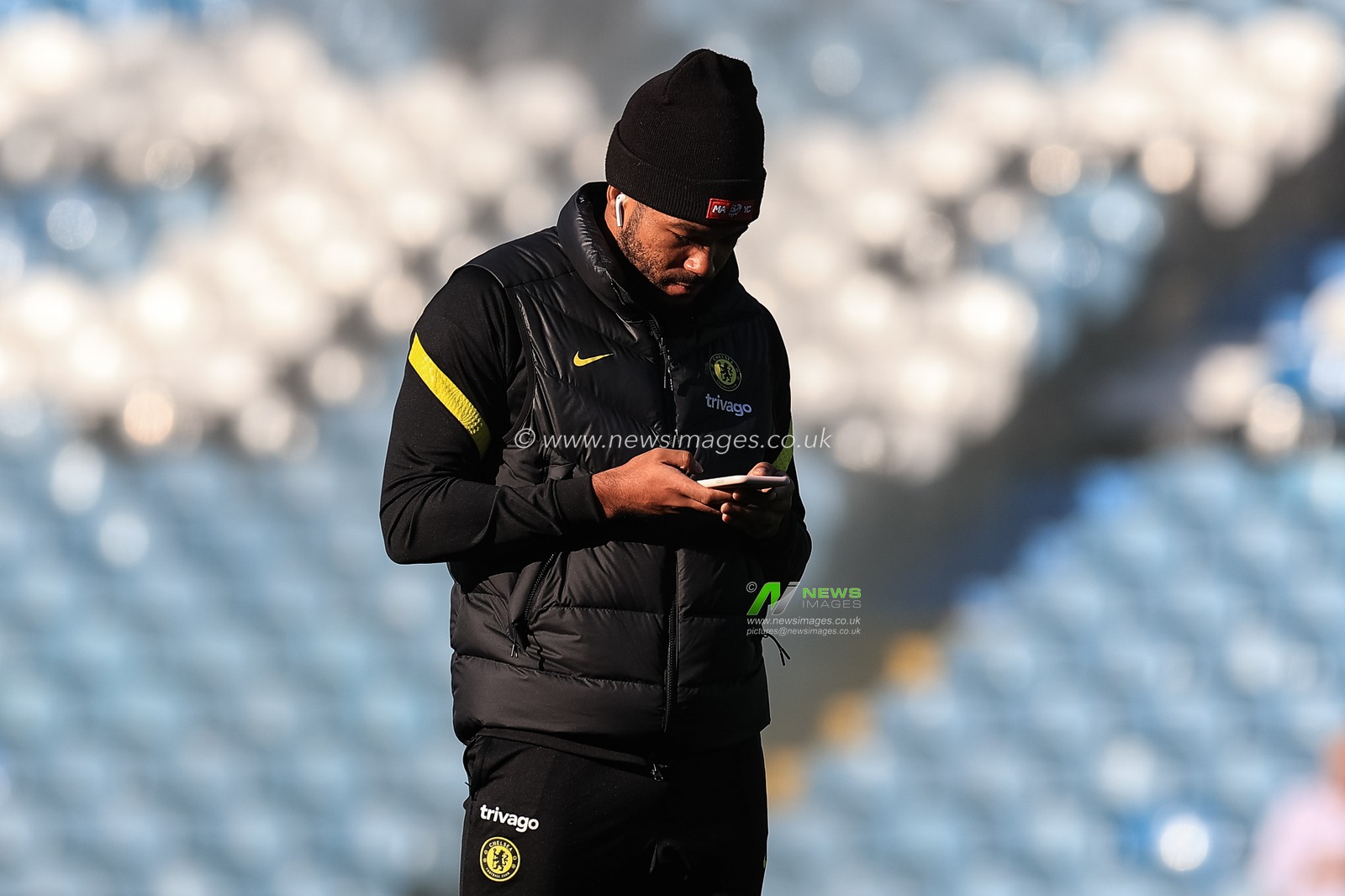Reece James #24 of Chelsea arrives at Elland Road