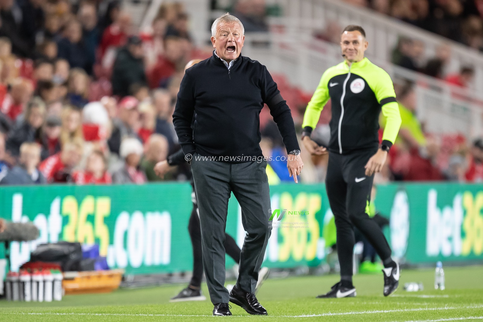 Chris Wilder manager of Middlesbrough gestures and reacts during the Sky Bet Championship match Middlesbrough vs Rotherham United at Riverside Stadium, Middlesbrough, United Kingdom, 17th September 2022

(Photo by James Heaton/News Images)