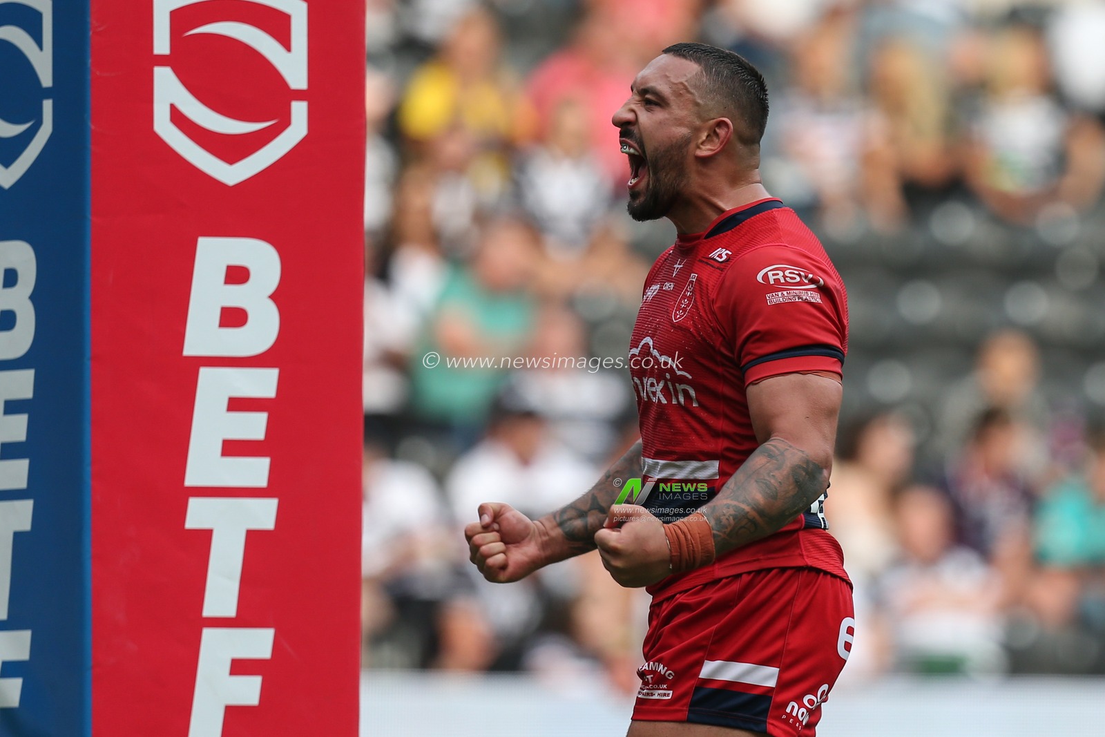 Elliot Minchella #17 of Hull KR after the Betfred Super League match Hull FC vs Hull KR at MKM Stadium, Hull, United Kingdom, 3rd September 2022

(Photo by David Greaves Photos/ Via/News Images)