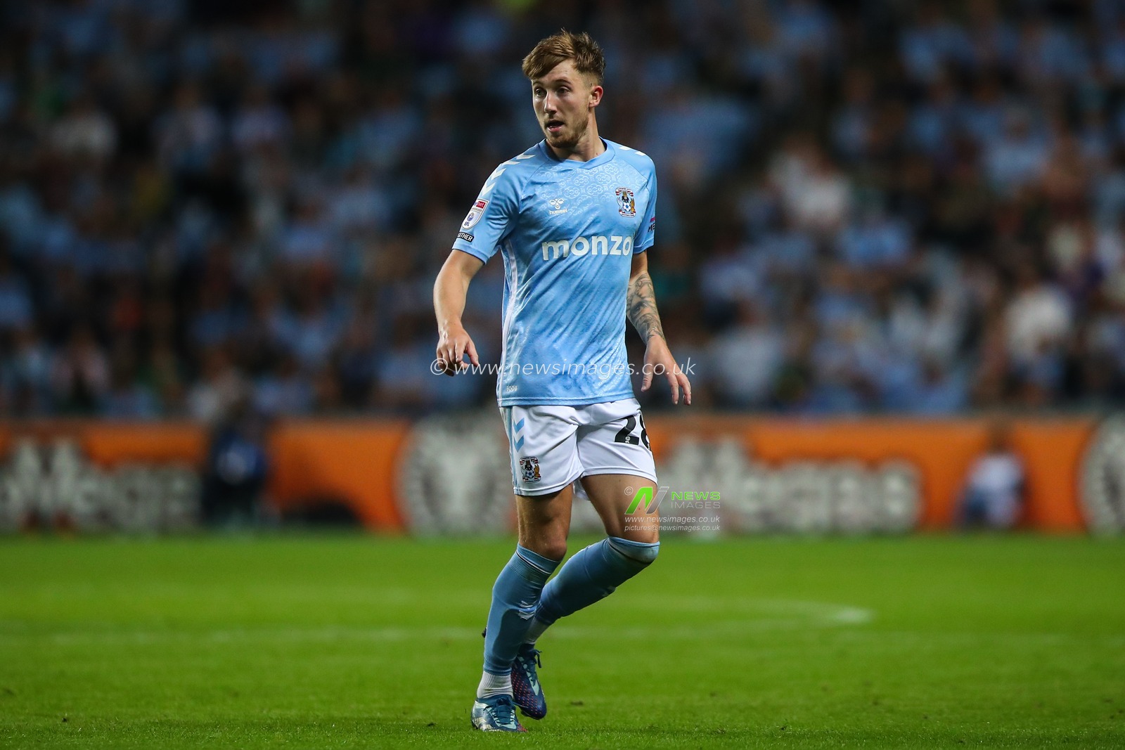Josh Eccles of Coventry City during the Sky Bet Championship match Coventry City vs Oxford United at Coventry Building Society Arena, Coventry, United Kingdom, 16th August 2024

(Photo by Gareth Evans/News Images)