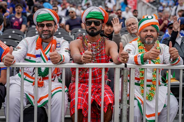 India fans in the stands before the game starts during the Second Vitality T20 International match England vs India at Old Trafford, Manchester, United Kingdom on 04 July 2026

(Photo by Maynard Manyowa/News Images)