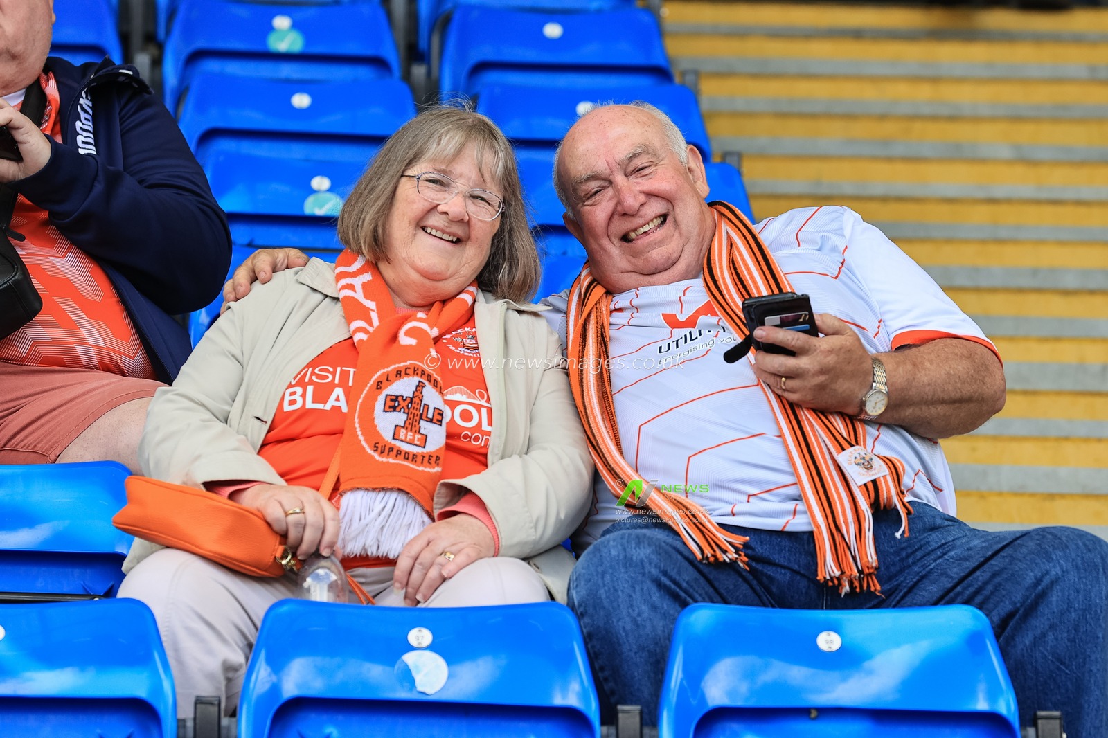 Blackpool fans arrive at the Weston Homes Stadium