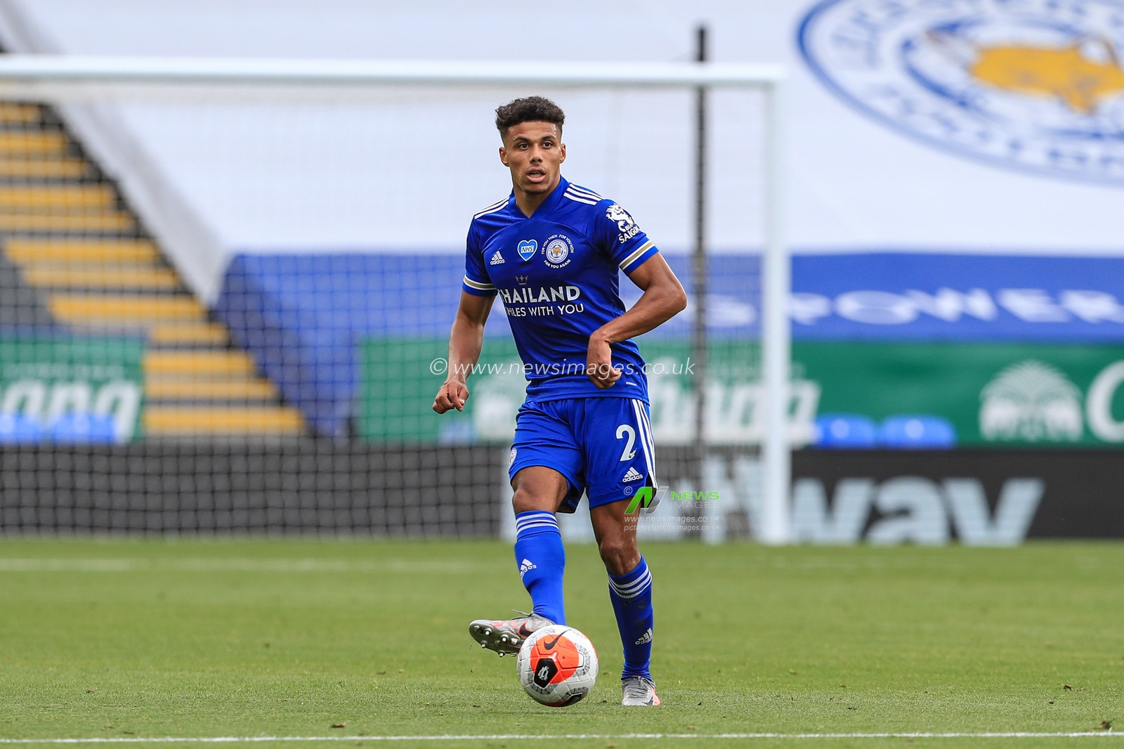 James Justin (2) of Leicester City in action during the game