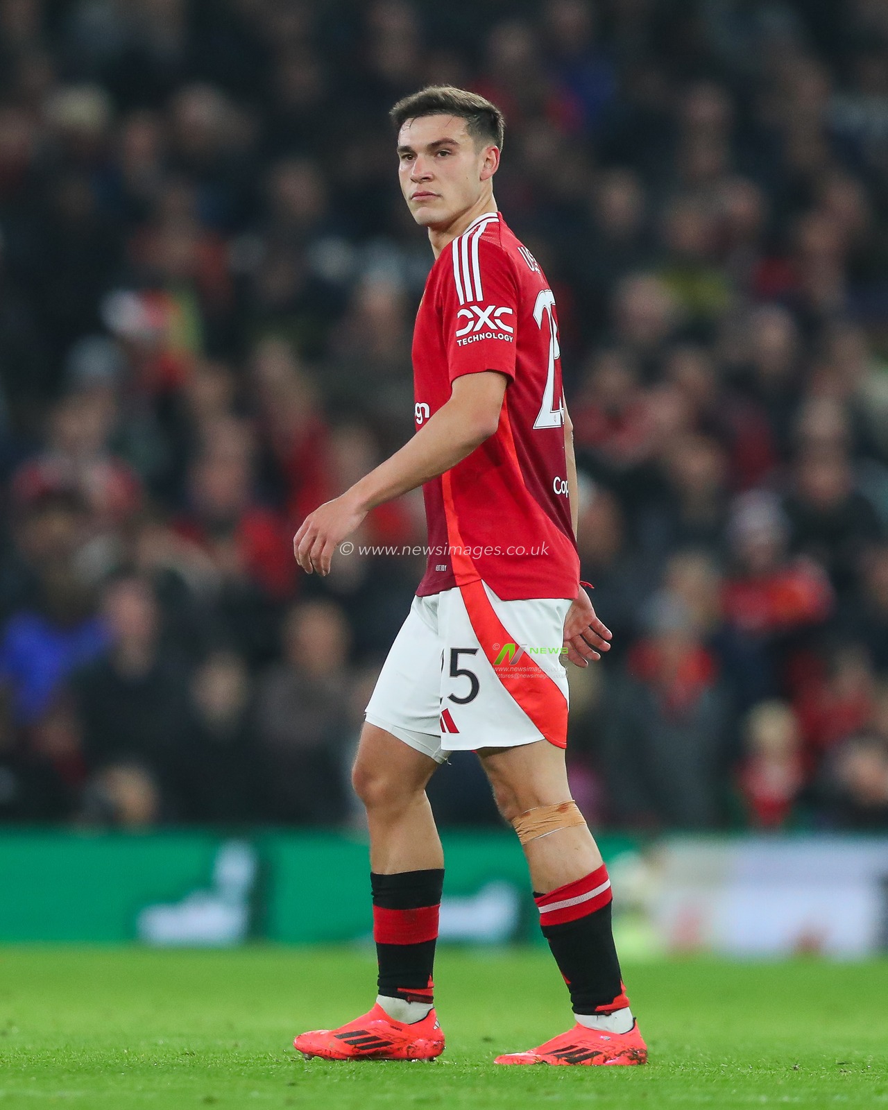 Manuel Ugarte of Manchester United during the Carabao Cup Last 16 match Manchester United vs Leicester City at Old Trafford, Manchester, United Kingdom, 30th October 2024

(Photo by Gareth Evans/News Images)