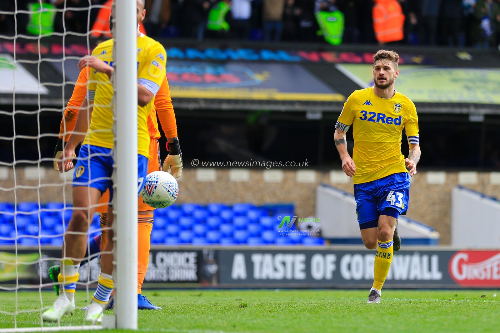 5th May 2019, Portman Road, Ipswich, England; Sky Bet Championship Ipswich Town vs Leeds United  ; Mateusz Klich (43) of Leeds Utd celebrates levelling the scores at 1-1 just before half time.

Credit: Georgie Kerr/News Images,

English Football League images are subject to DataCo Licence
