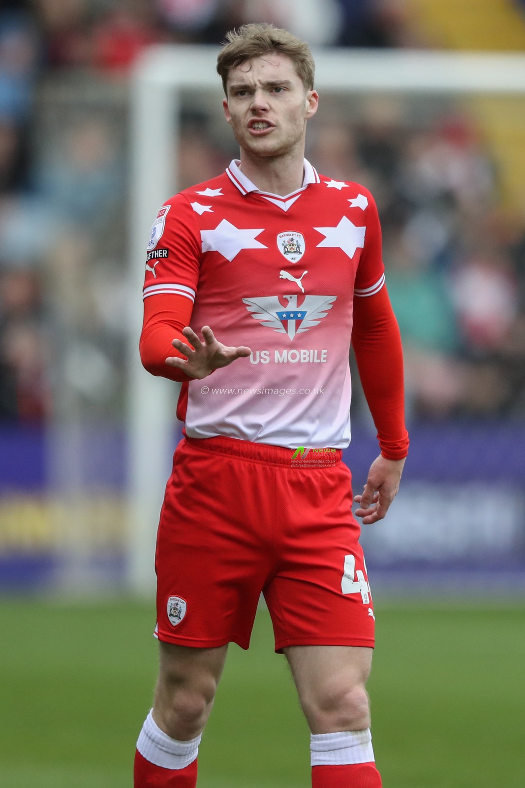 Luca Connell of Barnsley during the Sky Bet League 1 match Barnsley vs Northampton Town at Oakwell, Barnsley, United Kingdom, 27th April 2024

(Photo by Alfie Cosgrove/News Images)