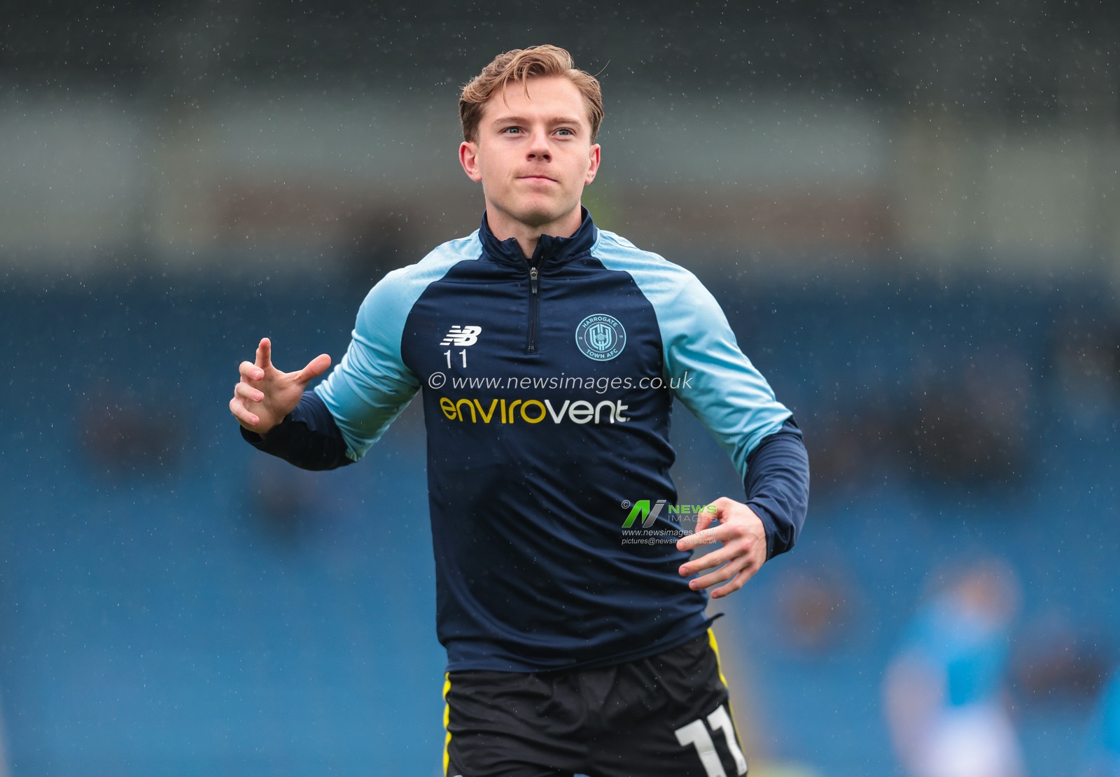 James Daly of Harrogate Town in the pregame warmup session prior to the Sky Bet League 2 match Chesterfield vs Harrogate Town at SMH Group Stadiumact Stadium, Chesterfield, United Kingdom, 22nd March 2025

(Photo by Richard Bierton/News Images)