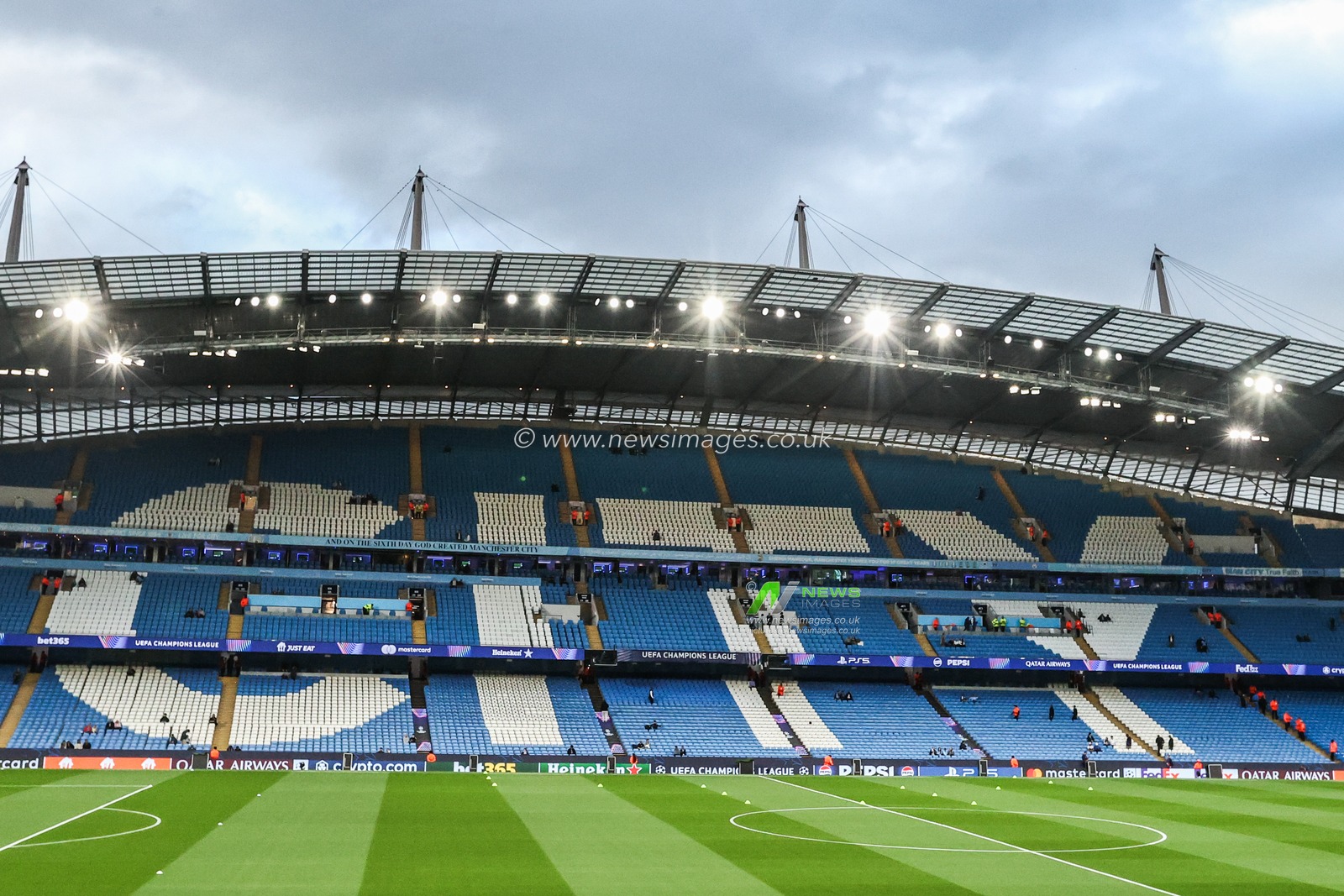 A general view of The City Of Manchester Stadium ahead of the UEFA Champions League 2025/26 Phase MD1 Manchester City vs Napoli League at The City of Manchester Stadium, Manchester, United Kingdom, 18th September 2025

(Photo by Alfie Cosgrove/News Images)