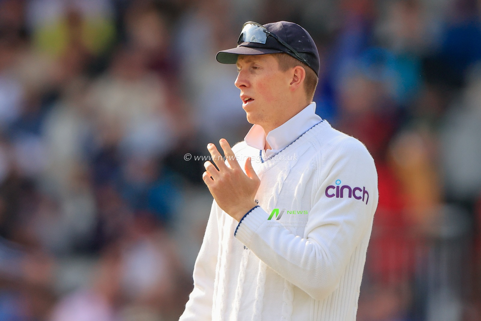 Zak Crawley of England during the LV= Insurance Ashes Fourth Test Series Day Three Test Series match England vs Australia at Old Trafford, Manchester, United Kingdom, 21st July 2023

(Photo by Conor Molloy/News Images)
