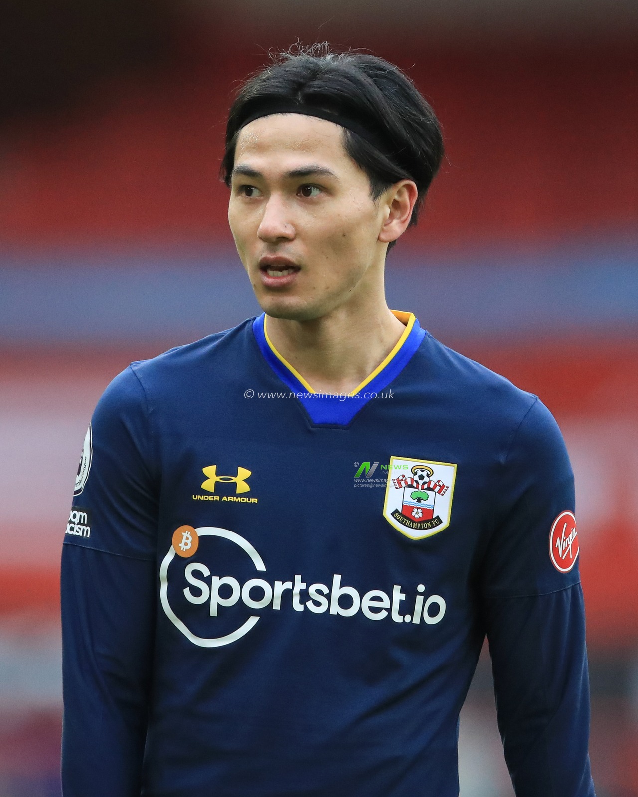 Takumi Minamino #19 of Southampton during the game