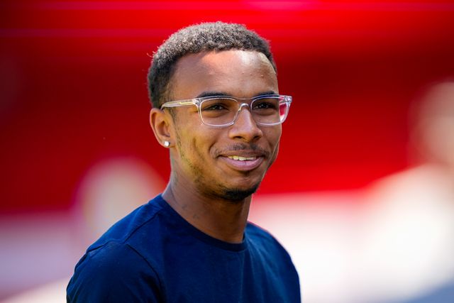 Eli Junior Kroupi of Bournemouth arrives at the stadium prior to kick off during the Premier League match Nottingham Forest vs Bournemouth at City Ground, Nottingham, United Kingdom on 24 May 2026

(Photo by Maynard Manyowa/News Images)