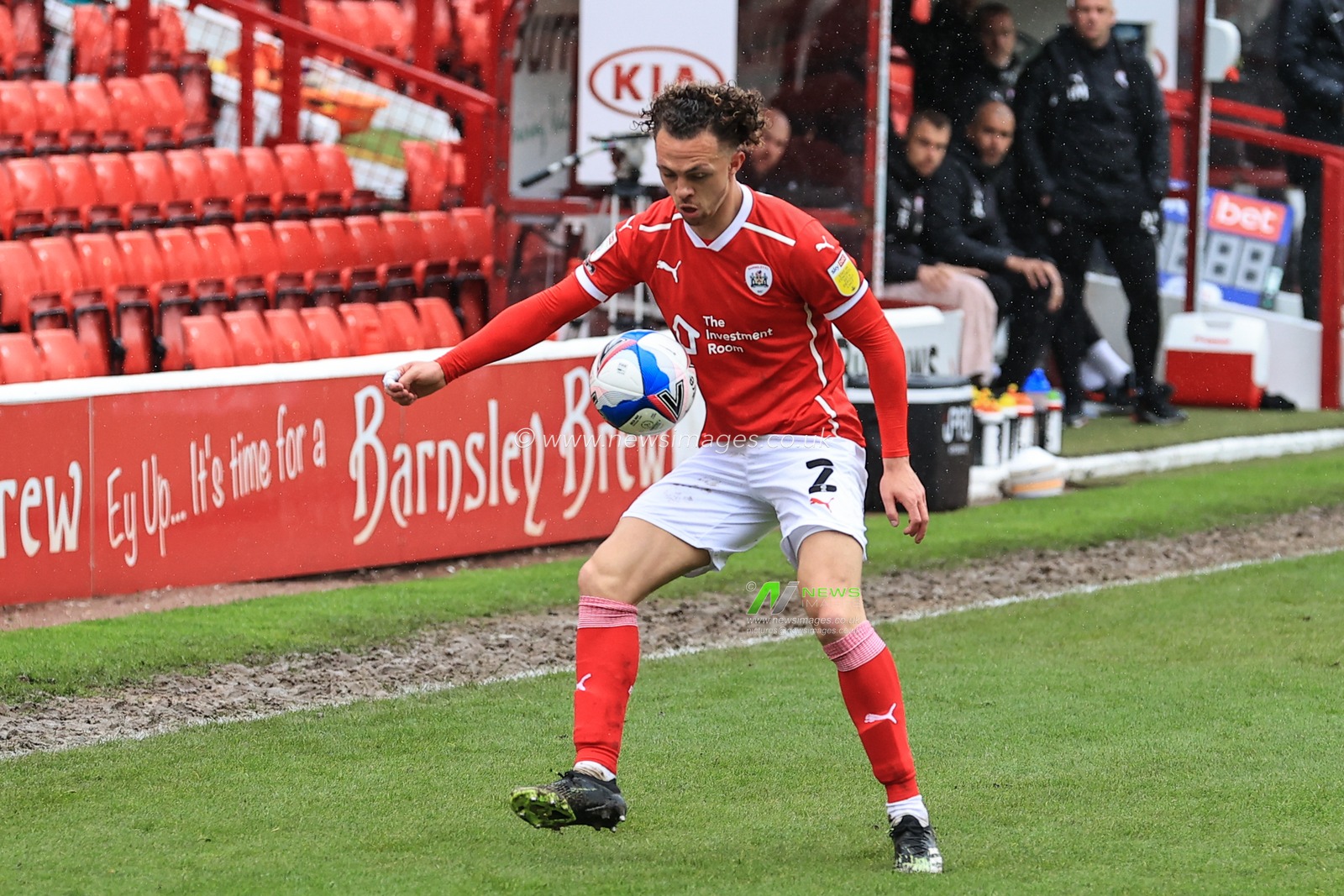 Jordan Williams #2 of Barnsley in action during the game