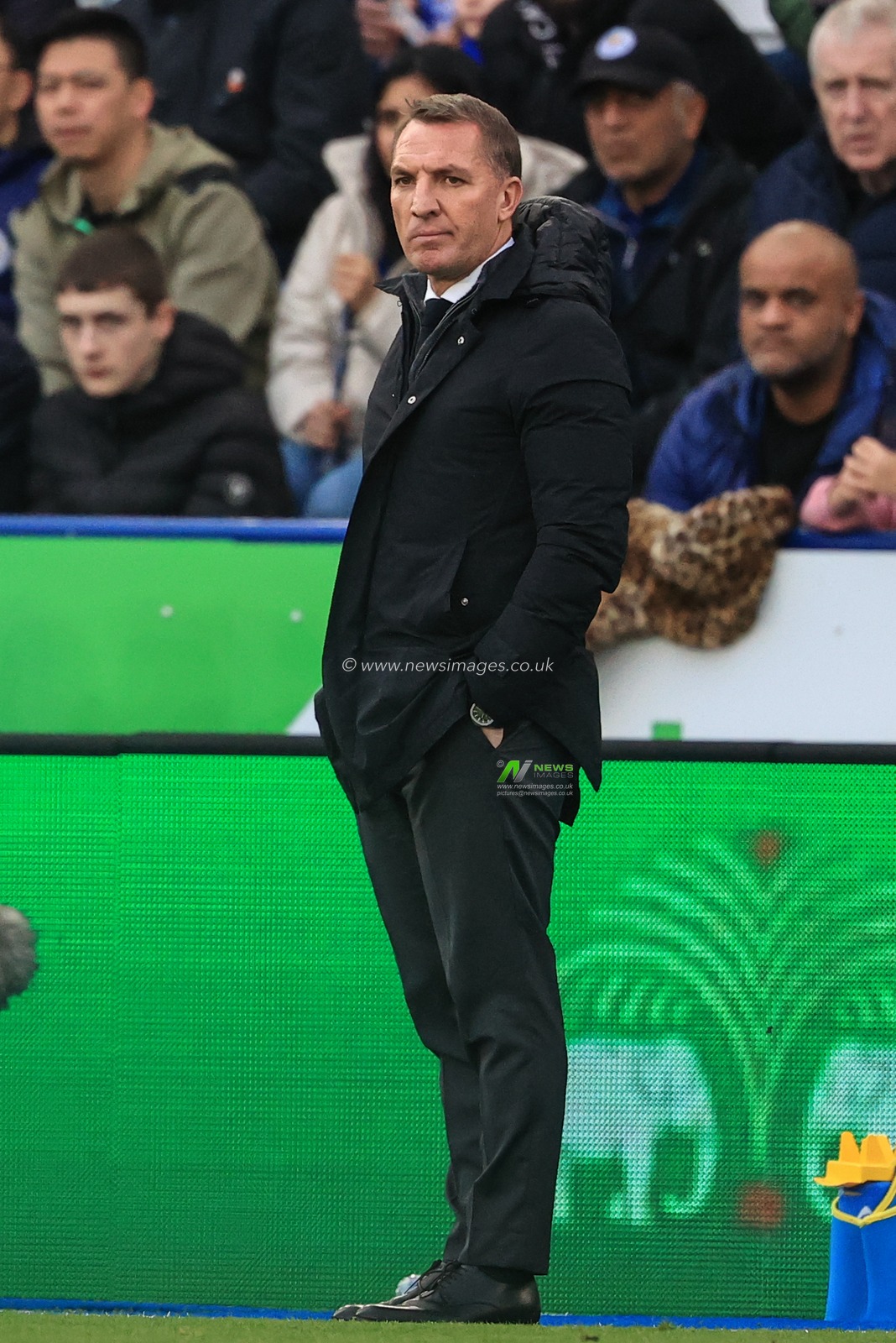 Brendan Rogers manager of Leicester City during the game