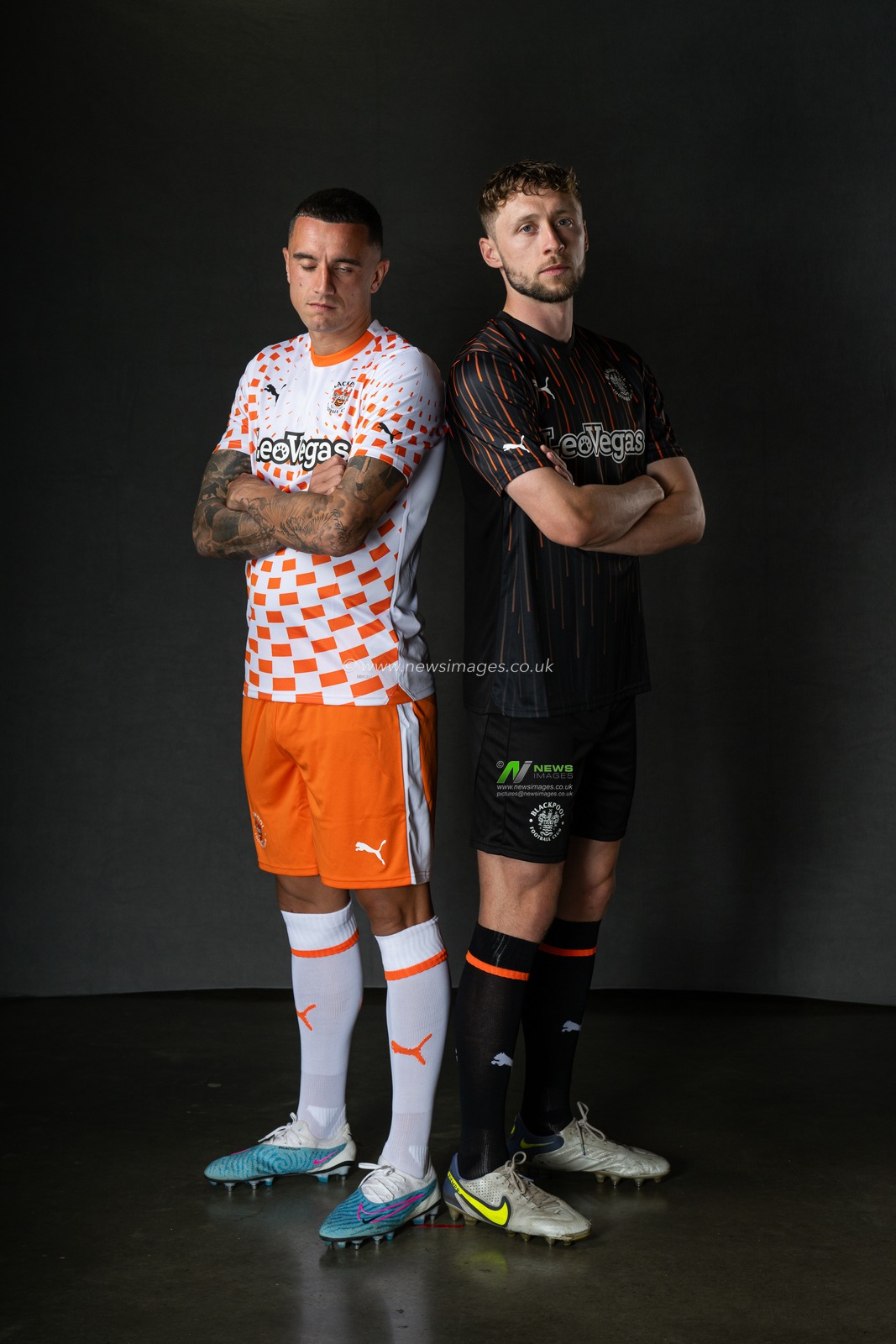 Blackpool Away kit Photoshoot at Bloomfield Road, Blackpool, United Kingdom, 18th July 2023

(Photo by Craig Thomas/News Images)