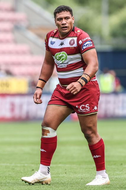 Patrick Mago of Wigan Warriors during the Betfred Super League Round 19 match Wigan Warriors vs Hull FC at The Brick Community Stadium, Wigan, United Kingdom, 19th July 2025

(Photo by Alfie Cosgrove/News Images)