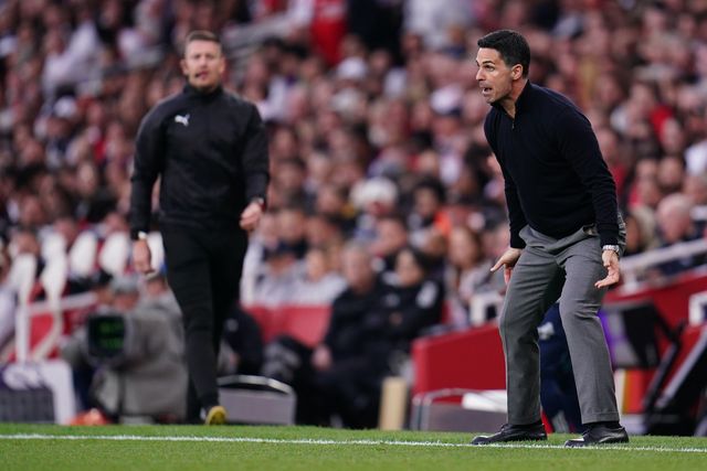 Mikel Arteta manager of Arsenal during the Premier League match Arsenal vs Fulham at Emirates, London, United Kingdom on 02 May 2026

(Photo by Harvey Murphy/News Images)