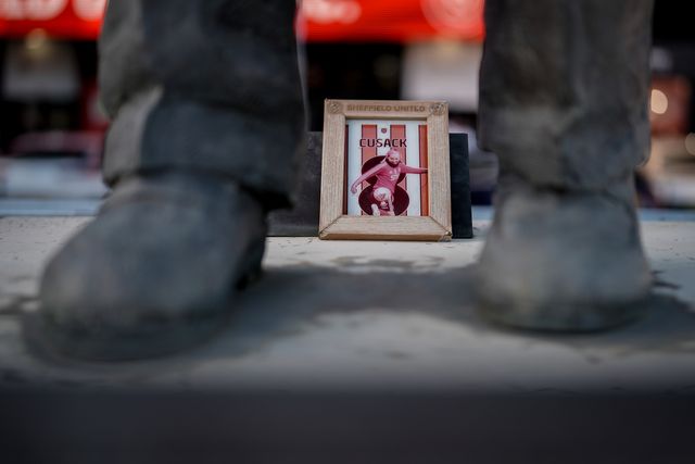 A general view of the Maddy Cusack memorial plaque during the Sky Bet Championship match Sheffield United vs Blackburn Rovers at Bramall Lane, Sheffield, United Kingdom on 22 April 2026

(Photo by Maynard Manyowa/News Images)