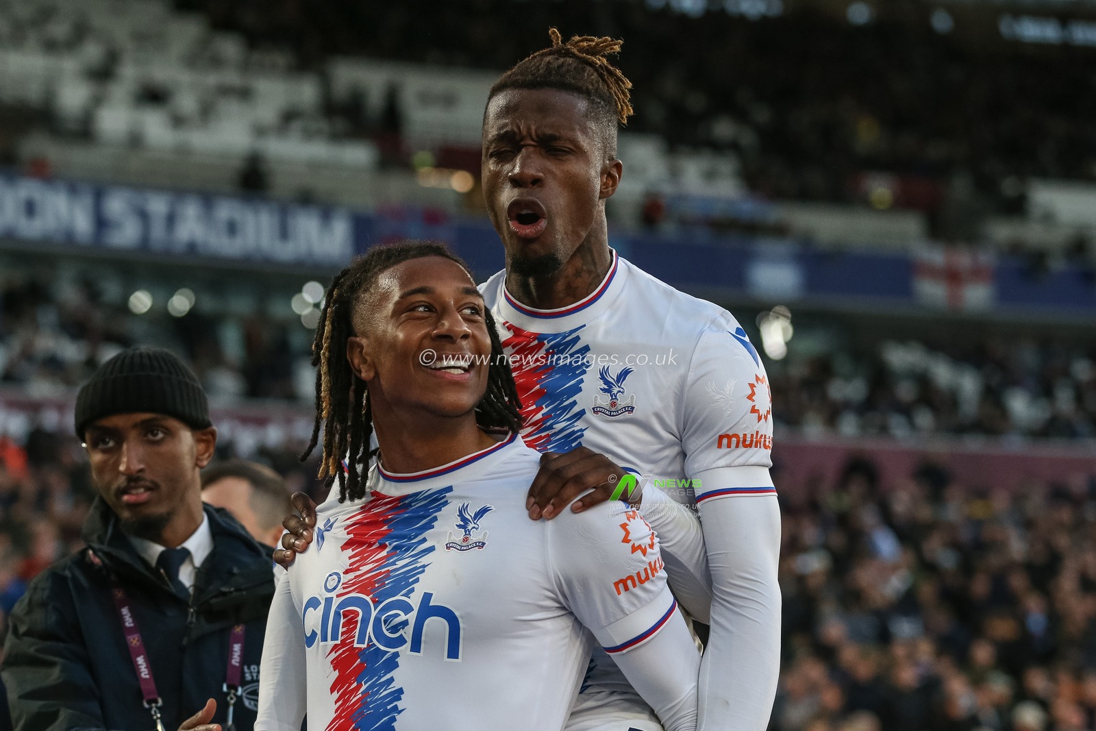 Michael Olise #7 of Crystal Palace celebrates his goal to make it 1-2 during the Premier League match West Ham United vs Crystal Palace at London Stadium, London, United Kingdom, 6th November 2022

(Photo by Arron Gent/News Images)