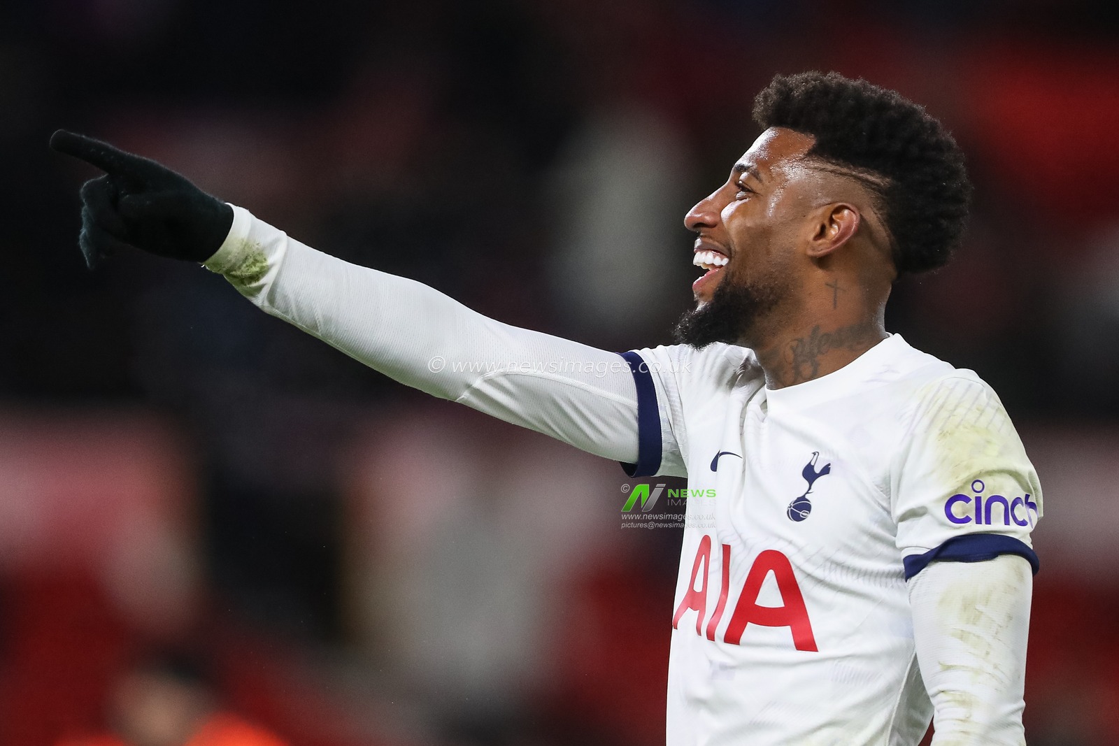 Emerson #12 of Tottenham Hotspur celebrates the 0-2 win during the Premier League match Nottingham Forest vs Tottenham Hotspur at City Ground, Nottingham, United Kingdom, 15th December 2023

(Photo by Gareth Evans/News Images)