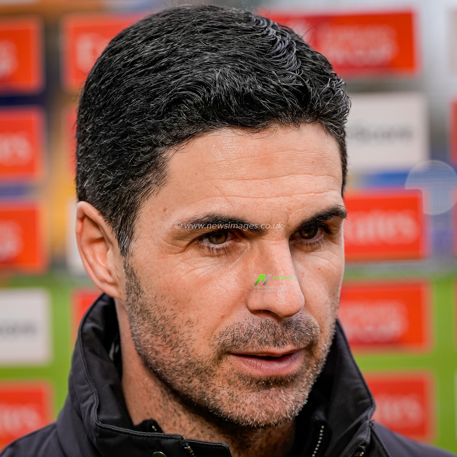 Mikel Arteta manager of Arsenal  in the manager post match interview during the Emirates FA Cup fifth round match Mansfield Town vs Arsenal at One Call Stadium, Mansfield, United Kingdom on 07 March 2026

(Photo by Maynard Manyowa/News Images)