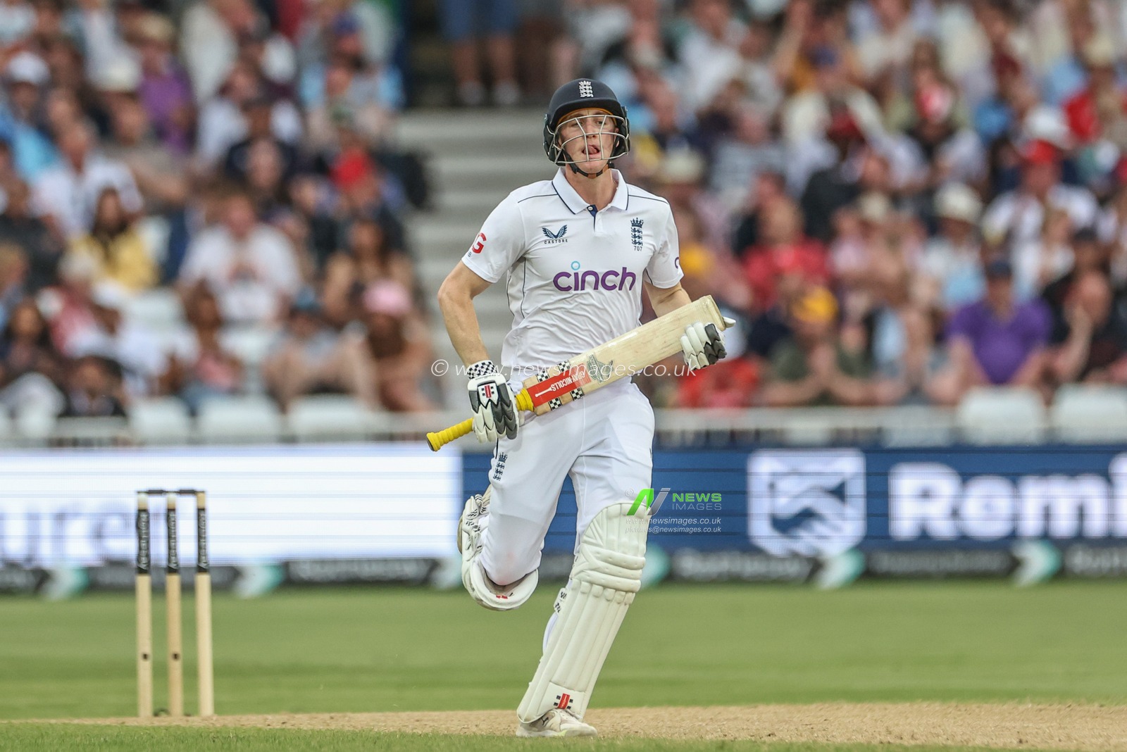 Harry Brook of England makes two runs during the Rothesay Test Match day three England vs West Indies at Trent Bridge, Nottingham, United Kingdom, 20th July 2024

(Photo by Mark Cosgrove/News Images)