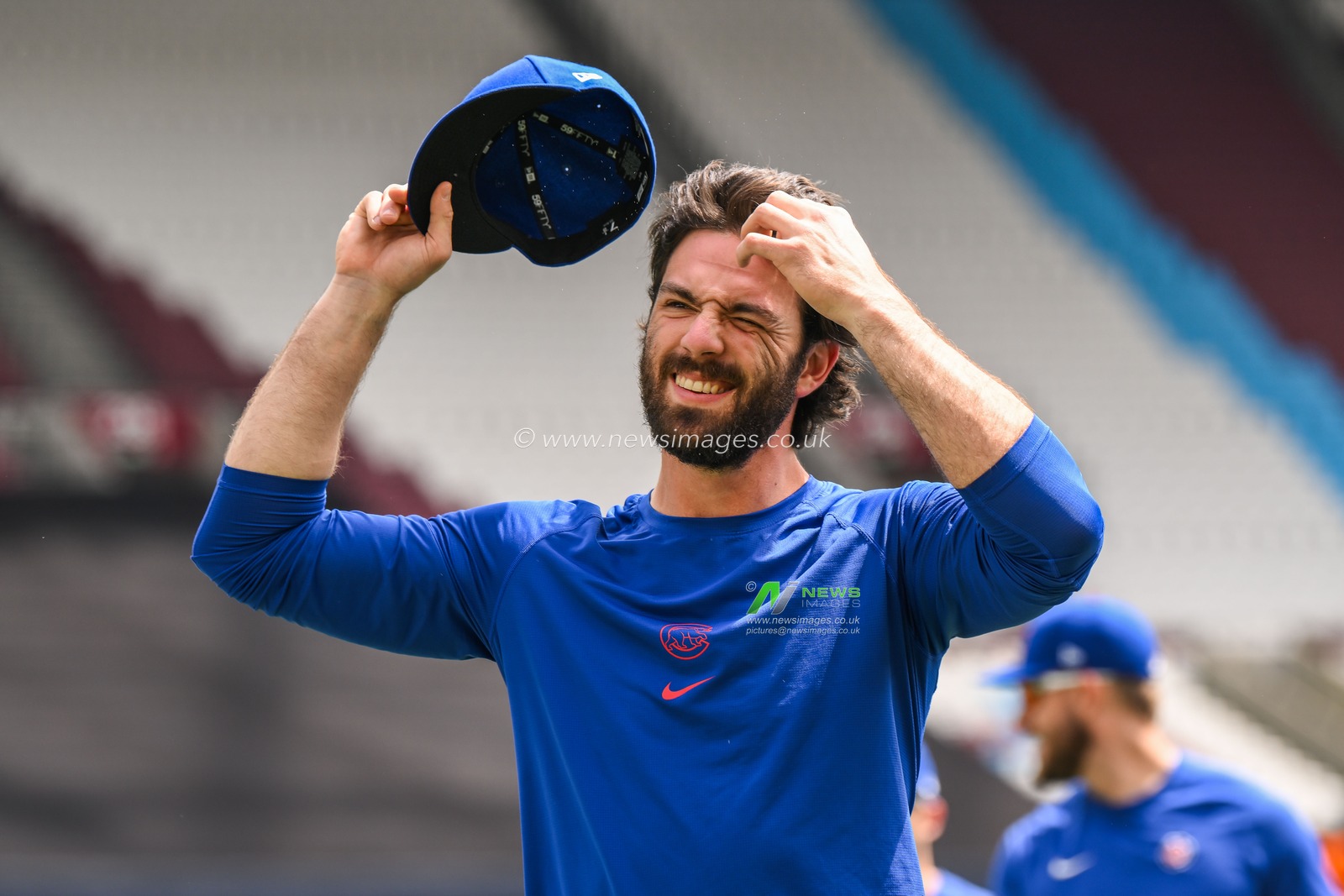 Dansby Swanson #7 of the Chicago Cubs during the 2023 MLB London Series Workout Day for St. Louis Cardinals and Chicago Cubs at London Stadium, London, United Kingdom, 23rd June 2023

(Photo by Craig Thomas/News Images)