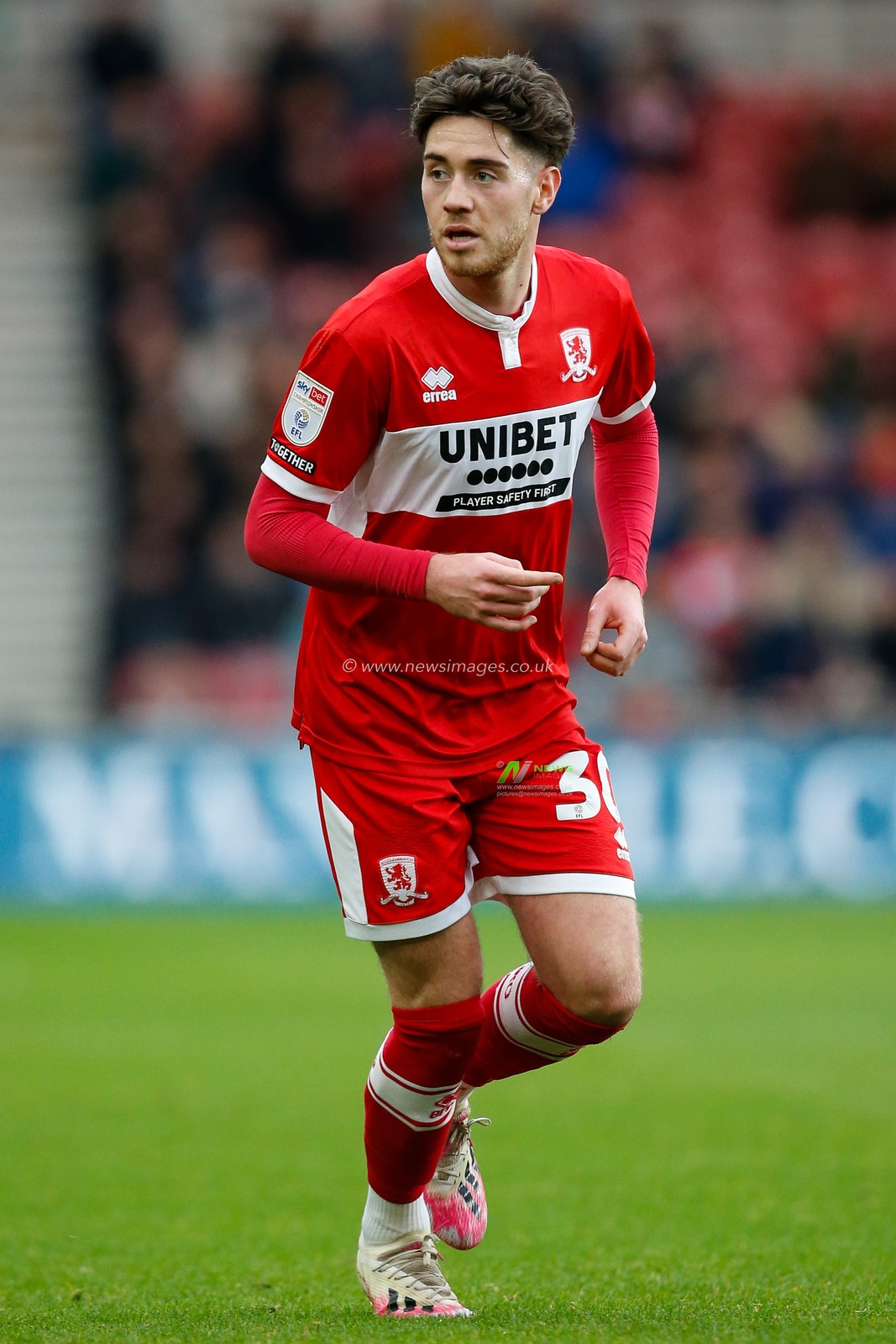 Hayden Hackney #30 of Middlesbrough during the Sky Bet Championship match Middlesbrough vs Blackpool at Riverside Stadium, Middlesbrough, United Kingdom, 4th February 2023

(Photo by Ben Early/News Images)
