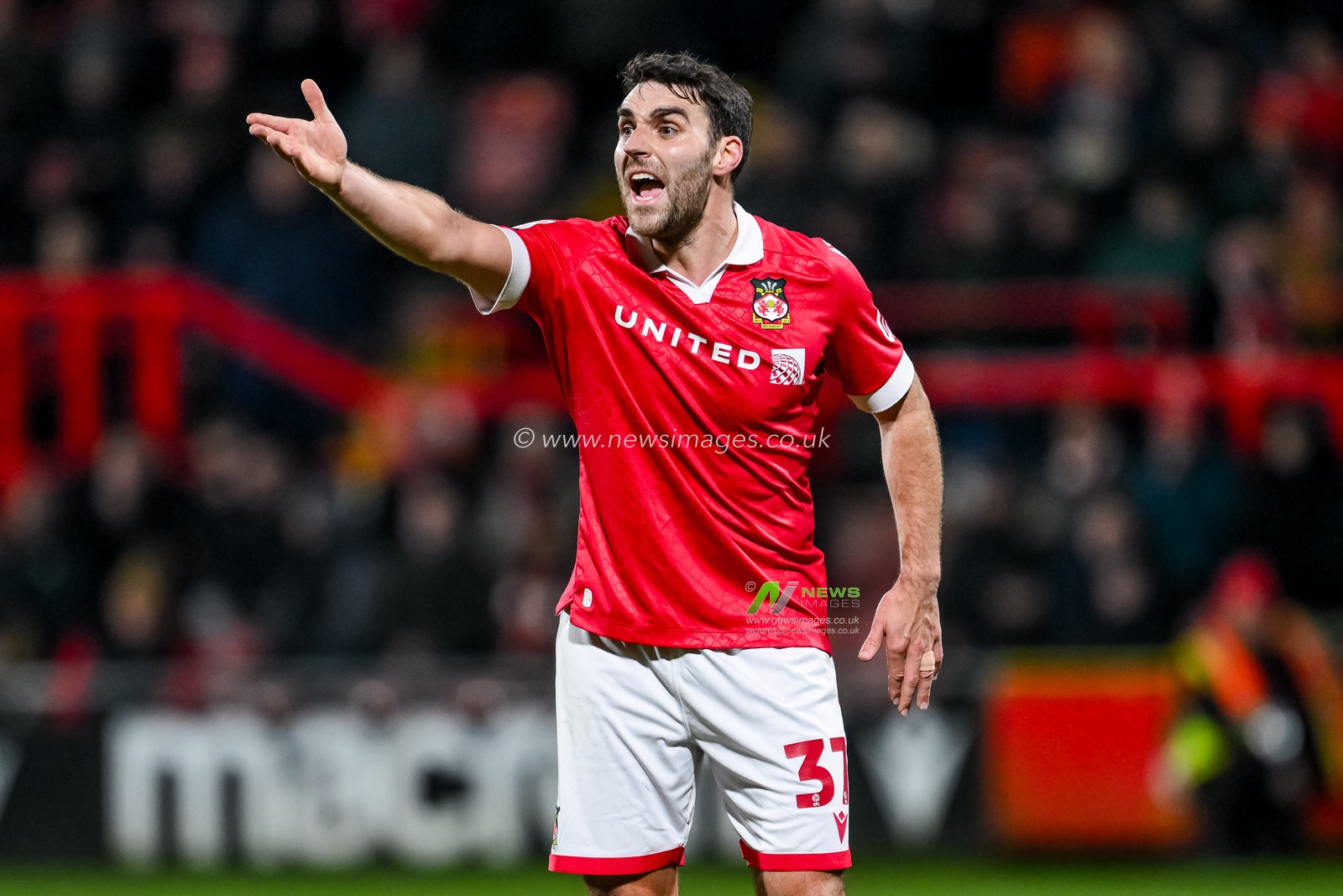 Matthew James of Wrexham gives his team instructions during the Sky Bet League 1 match Wrexham vs Leyton Orient at SToK Cae Ras, Wrexham, United Kingdom, 18th February 2025

(Photo by Craig Thomas/News Images)