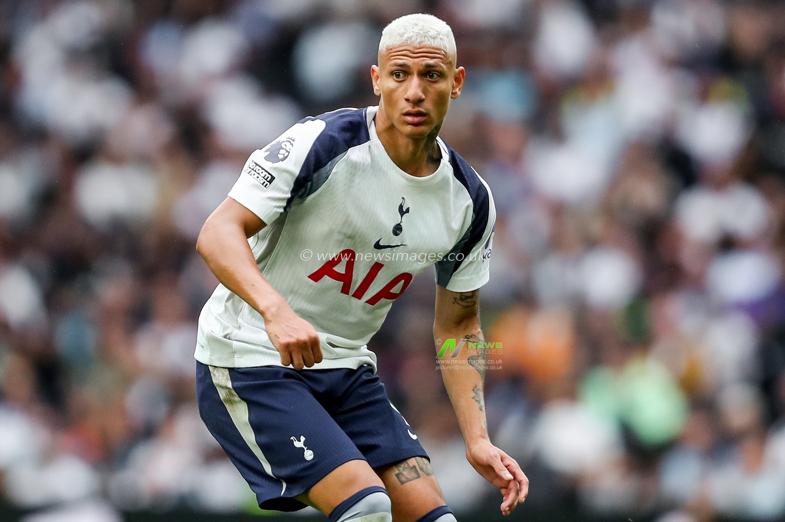 Richarlison of Tottenham Hotspur in action during the Premier League match Tottenham Hotspur vs Bournemouth at Tottenham Hotspur Stadium, London, United Kingdom, 30th August 2025

(Photo by Izzy Poles/News Images)