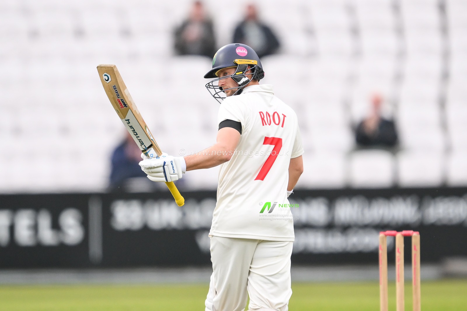 Billy Root of Glamorgan celebrates a half century (50 runs) during the Vitality County Championship Division 2 match Yorkshire vs Glamorgan at Headingley Cricket Ground, Leeds, United Kingdom, 3rd May 2024

(Photo by Craig Thomas/News Images)