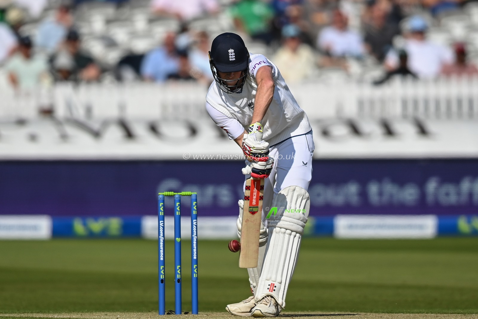 Zak Crawley of England  edges the ball for a 4 during the LV= Insurance day one Test match England vs Ireland at Lords, London, United Kingdom, 1st June 2023

(Photo by Craig Thomas/News Images)