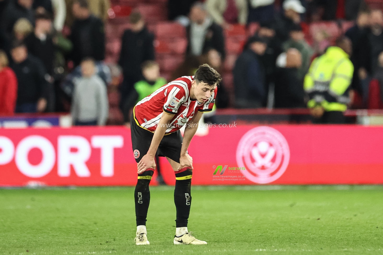 A dejected Anel AhmedhodÅ¾iÄ‡ of Sheffield United during the Sky Bet Championship match Sheffield United vs Millwall at Bramall Lane, Sheffield, United Kingdom, 8th April 2025

(Photo by Mark Cosgrove/News Images)